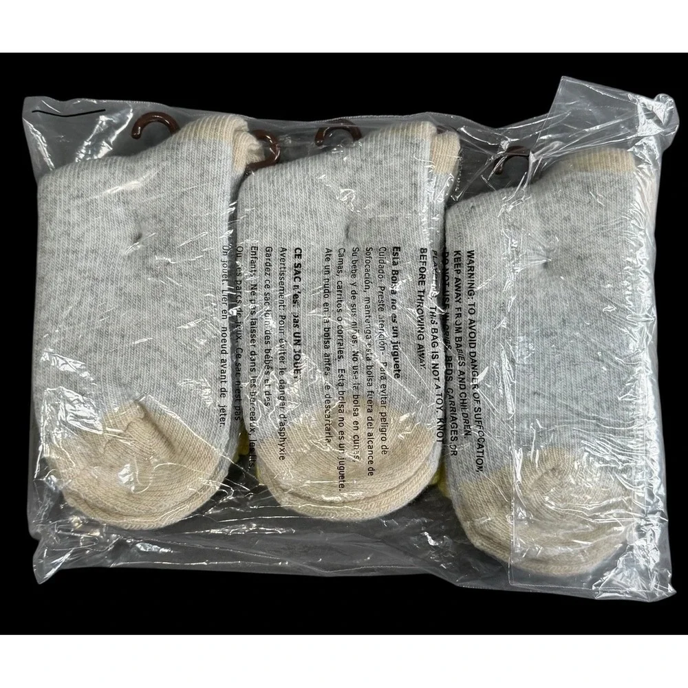 Lemon The Lemon Collection Women's Crew Socks Gray/Yellow One Size (3 Pack)